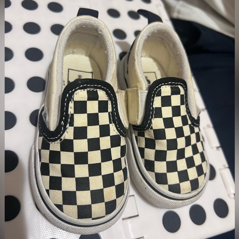 Checkered Slip-On Kids Shoes